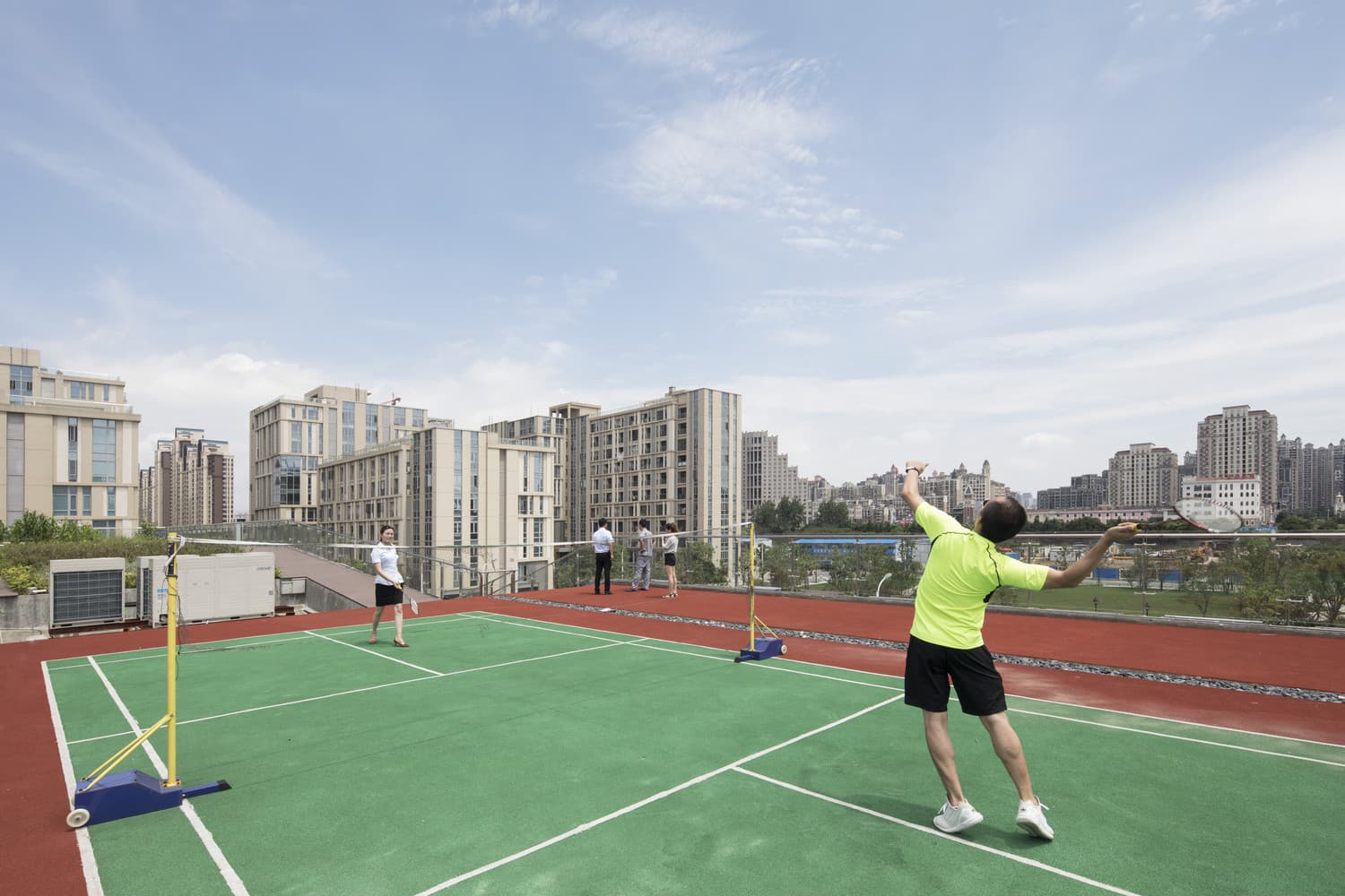 Badminton on Rooftop: Playing it Safe